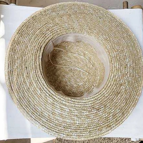 Straw Bohemian Grosgrain Ribbon Hat - Picture 6 of 6